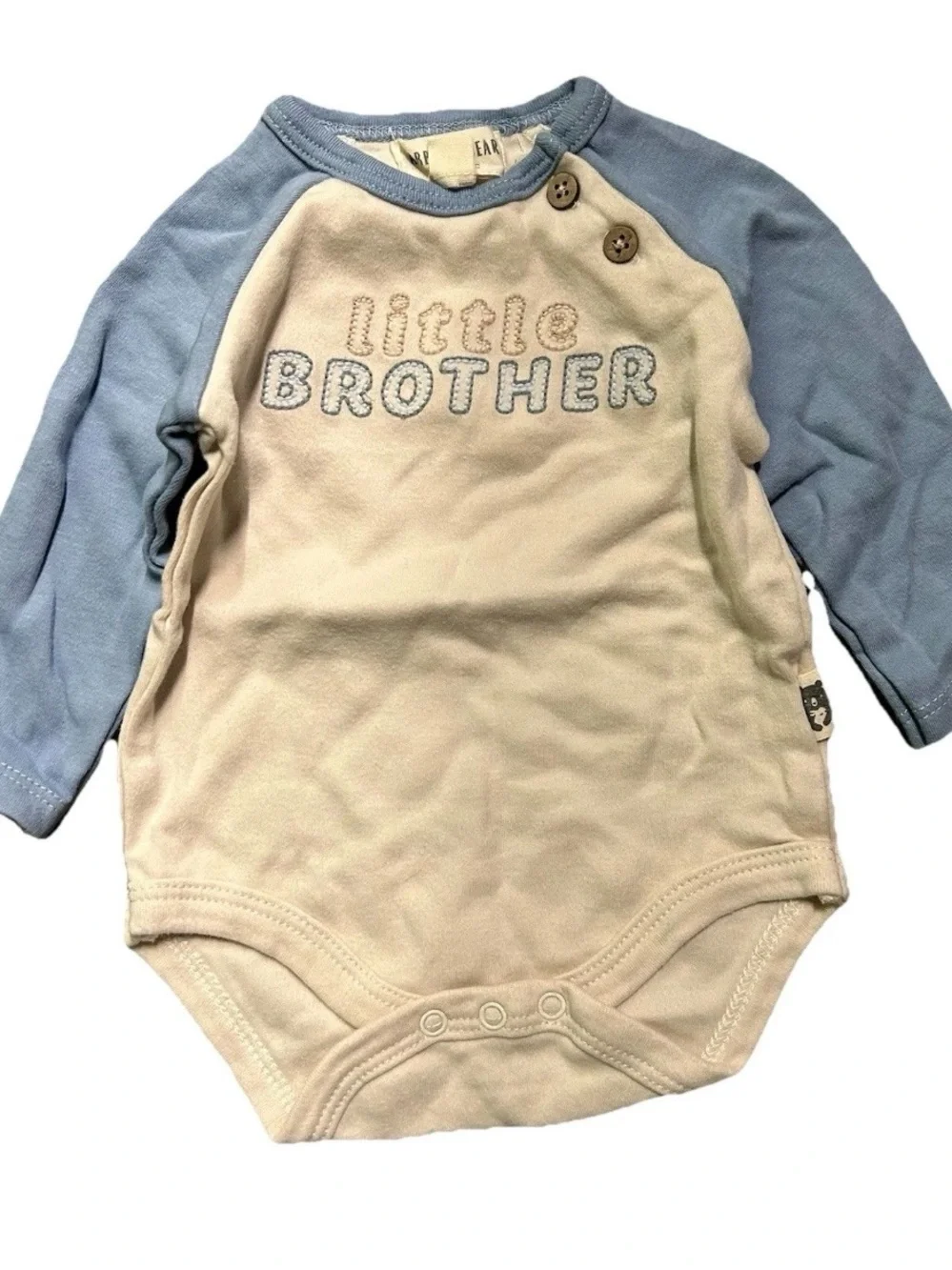 Baby Boy Little Brother One Piece Bodysuits Size 3-6 Months
